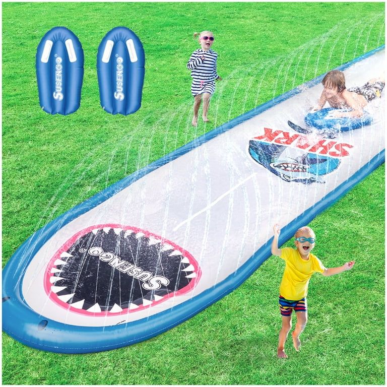 Inflatable Lawn Water Slide with 2 Bodyboards, 15.7x4.3ft Slip n Slide Summer Toy with Sprinkler,... | Walmart (US)