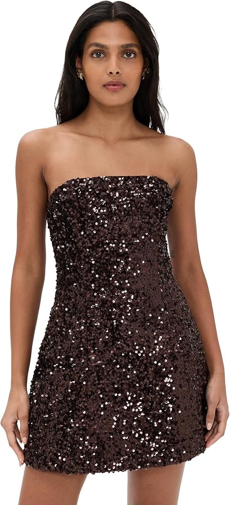 Bardot Women's Helene Sequin Mini Dress Brown Sequin Dress Amazon Sparkly Dress Amazon Winter Dress | Amazon (US)