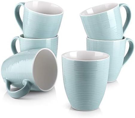 DOWAN Coffee Mugs Set - Mug gift set for Men Women Dad Mom, 17 Oz Large Coffee Mug Set of 6 with ... | Amazon (US)