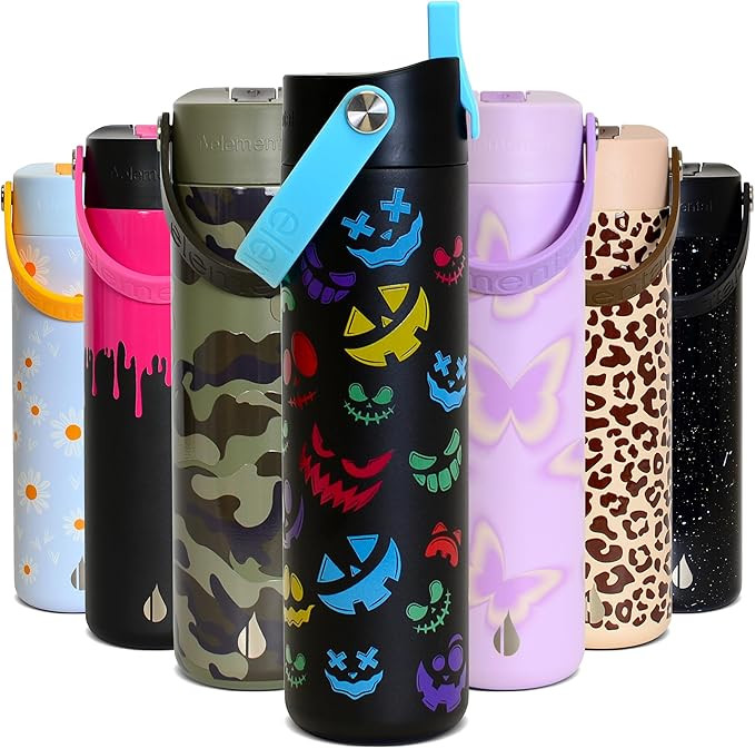 Elemental 24oz Insulated Water Bottle with Straw - 100% Leak-Proof Stainless Steel Core Water Bot... | Amazon (US)