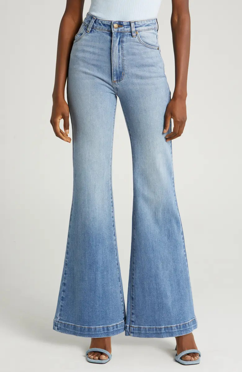 East Coast Organic Cotton Blend Flare Leg Jeans | Nordstrom
