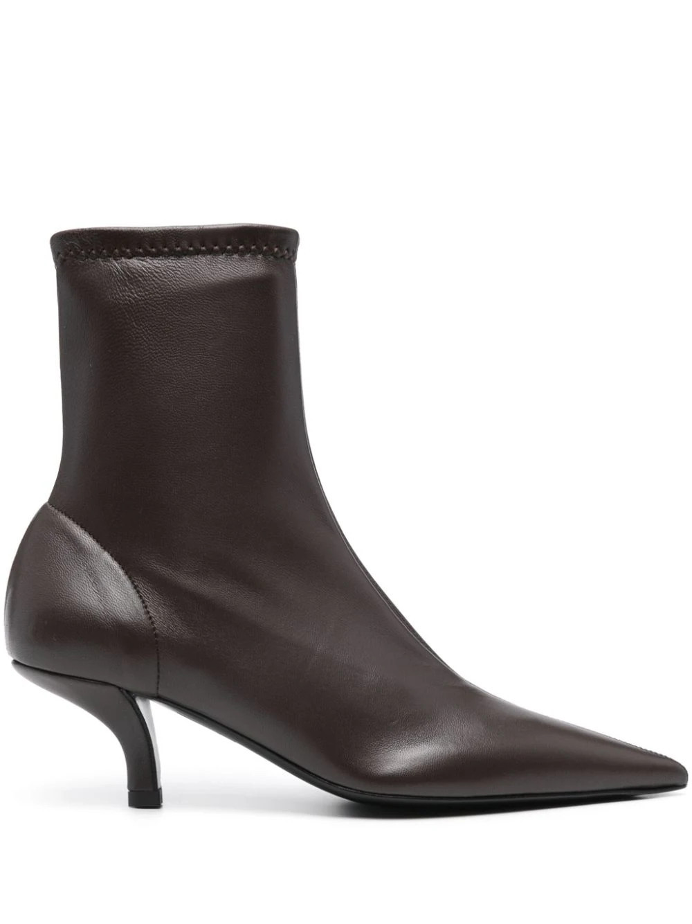 TOTEME 55mm The Heeled sock boots - Brown | Farfetch Global