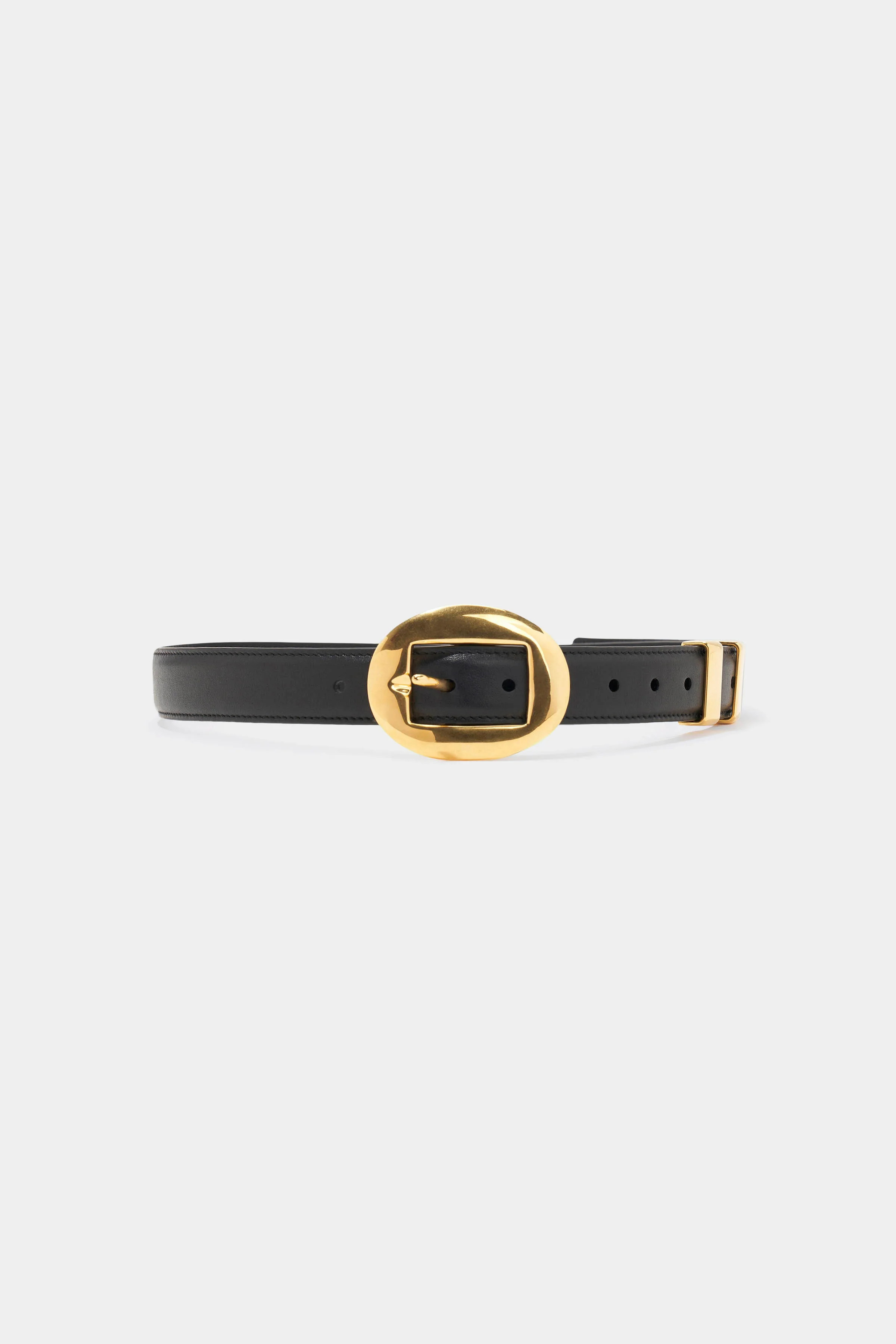 Vintage Brass Buckle Belt in Black
 – Altuzarra | Altuzarra