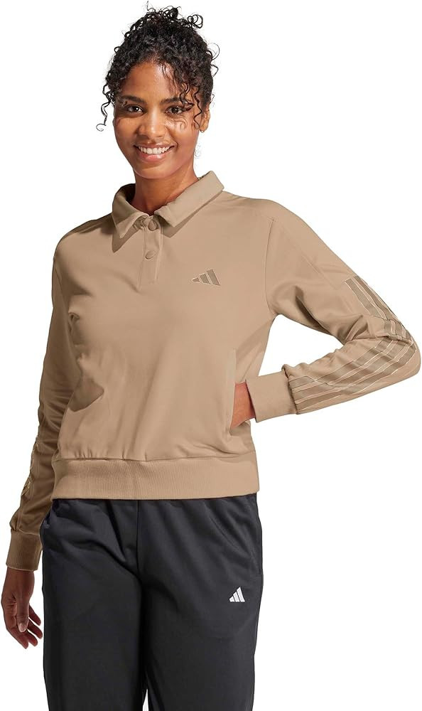 adidas Women's Iconic 3-Stripes Snap Track Top | Amazon (US)