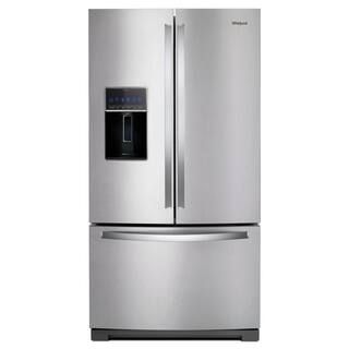 Whirlpool 27 cu. ft. French Door Refrigerator in Fingerprint Resistant Stainless Steel-WRF767SDHZ... | The Home Depot