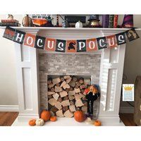 Hocus Pocus Banner, Halloween Pocus, Bday, Happy Burlap Decor, Mantle | Etsy (US)
