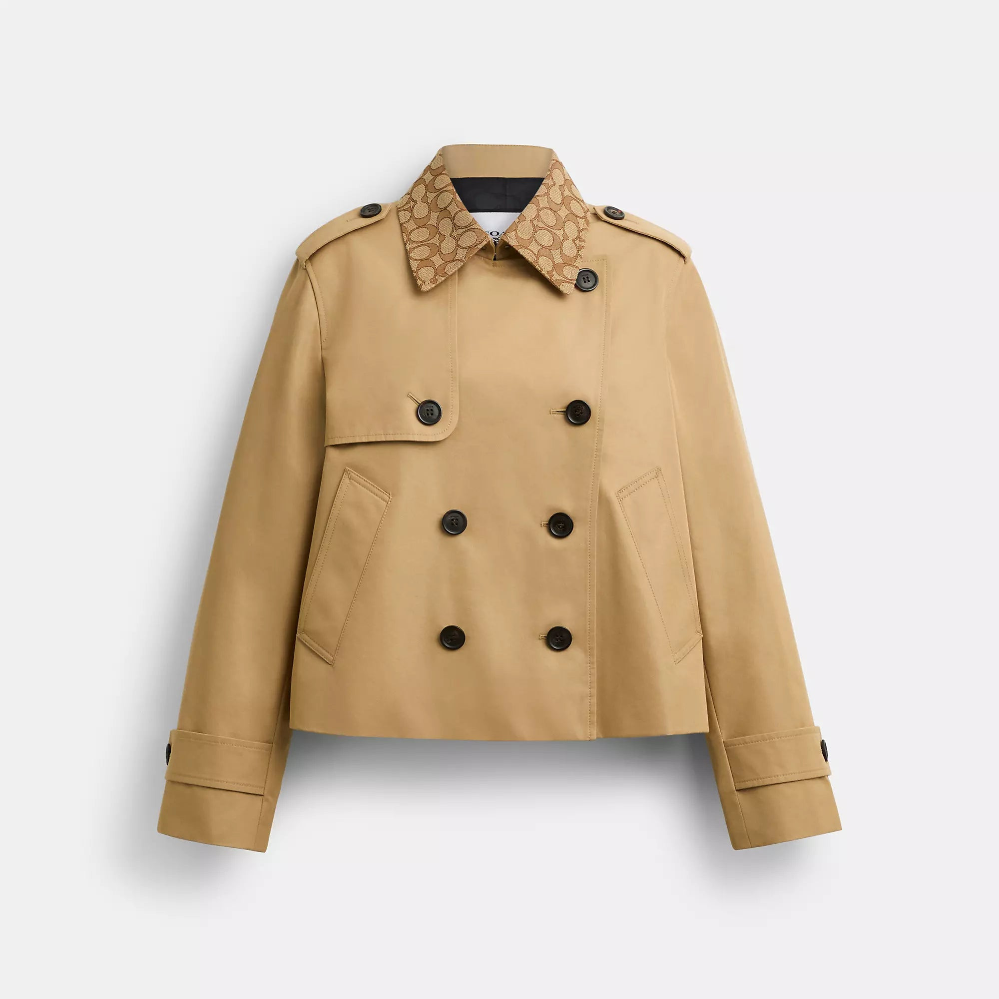 Coach Outlet Short Trench Coat With Signature Collar | Shop Simon