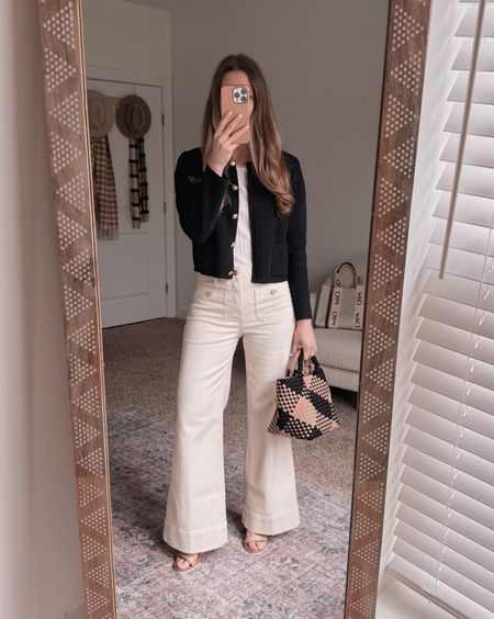 Having a pair of white jeans in your spring capsule wardrobe is a must! These Sailor jeans from J.Crew are TTS. Dress up with a nice sandal for a great work outfit!

#LTKSeasonal #LTKover40 #LTKworkwear