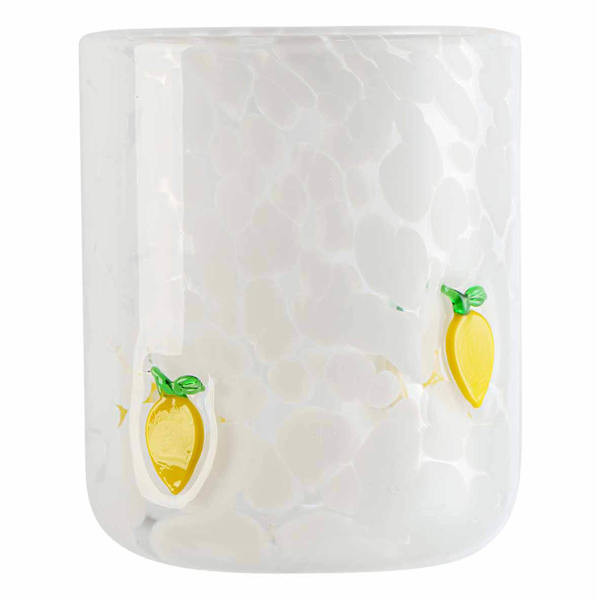 White Confetti Lemon Icon Glass, 17.25Oz, sold by At Home | At Home