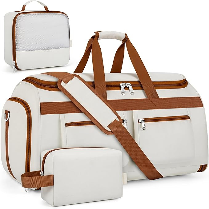Convertible Garment Duffel Bags for Travel - Carry on Garment Duffle with Toiletry Bag Storage Ba... | Amazon (US)