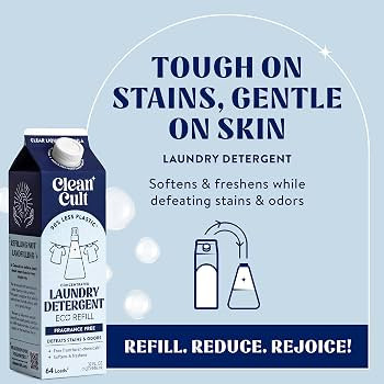 Cleancult Laundry Detergent Refills (32oz, 3 Pack) - Laundry Soap that Defeats Stains & Odors - F... | Amazon (US)