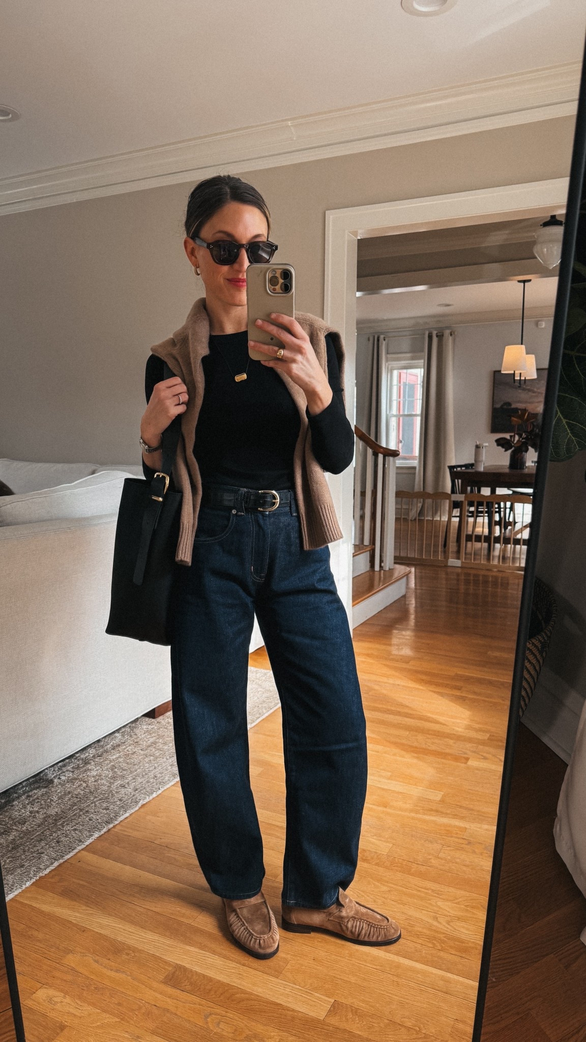Look of the Day // 2.16

Madewell tee, XS, fits slim, consider sizing up. Quince sweater, XS, TTS for an oversized fit. Madewell denim, 25P, runs small, size up. Bared Footwear loafers, TTS. J.Crew belt. Madewell bag. Quince sunglasses. Croissant Hoops from Sela Designs, ASHLEYROHR10 for 10a% off. Heaven Mayhem pendant necklace  

#LTKOver40 #LTKootd #LTKPetite