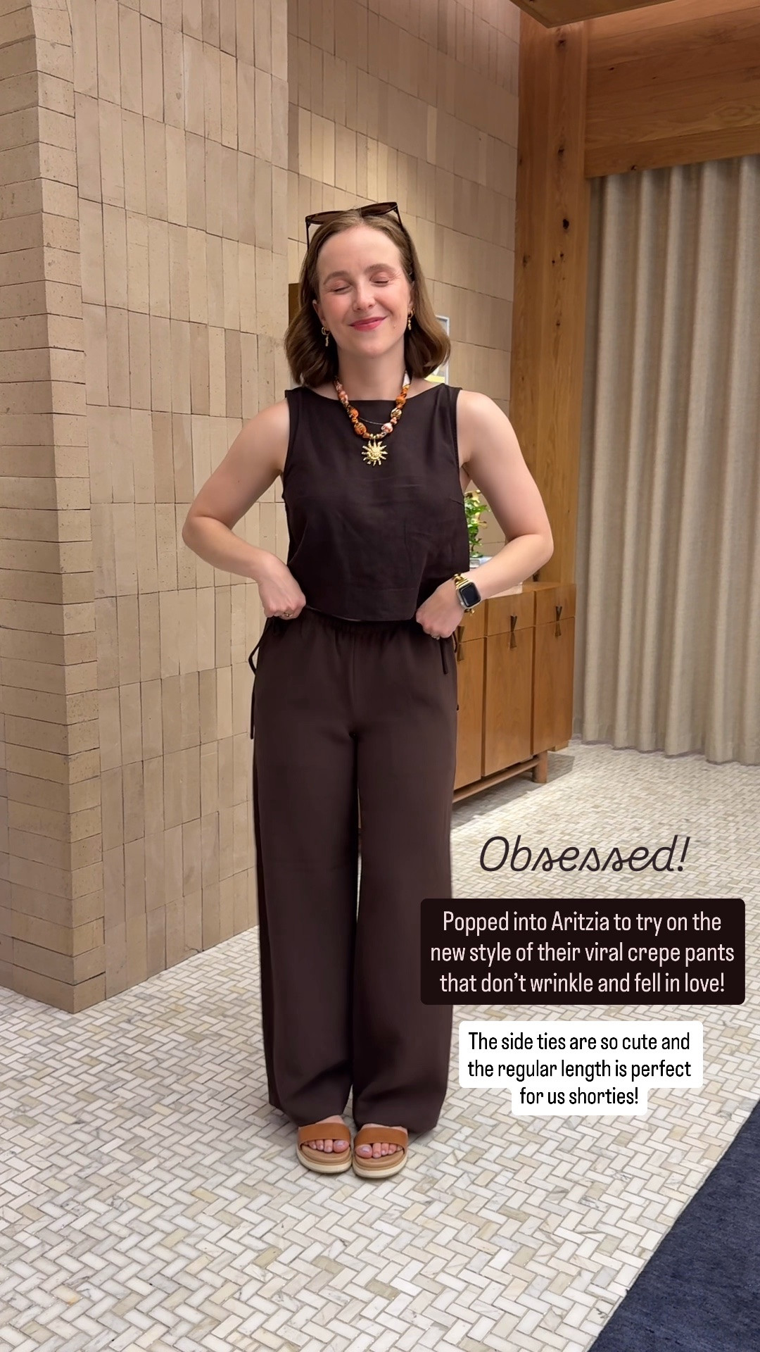 Viral @Aritzia Artist pants are SO good! Wearing xs reg and they hit an inch off the ground (I’m 5ft 2) love the side tie too! Xs petite linen top

#LTKootd #LTKPetite #LTKSaleAlert