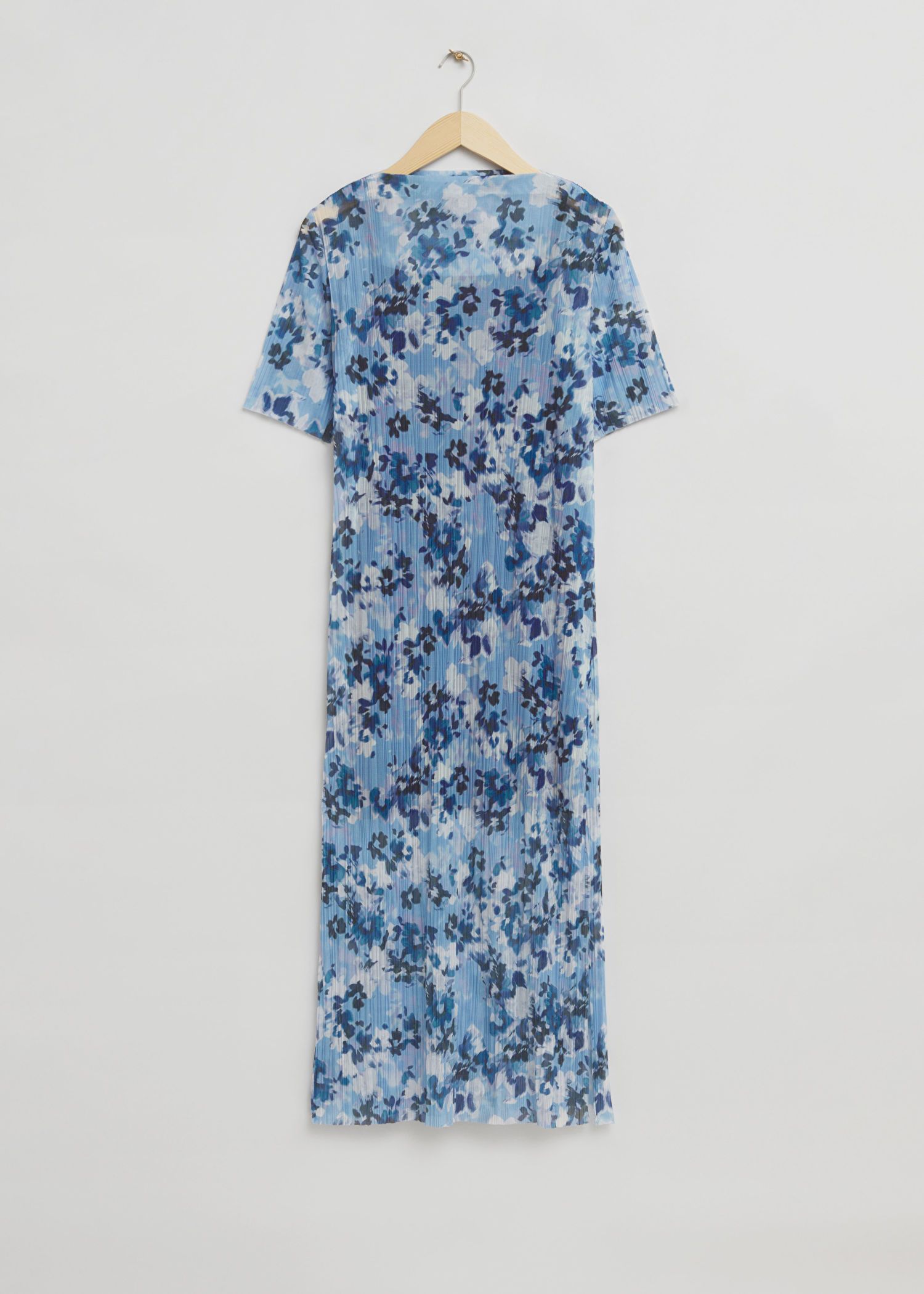 Printed Laser Cut Midi Dress - Light Blue Floral Print - Midi dresses - & Other Stories US | & Other Stories US