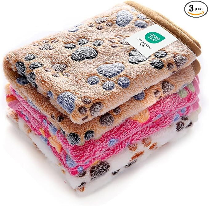 Luciphia 1 Pack 3 Blankets Super Soft Fluffy Premium Fleece Pet Blanket Flannel Throw for Dog Pup... | Amazon (US)