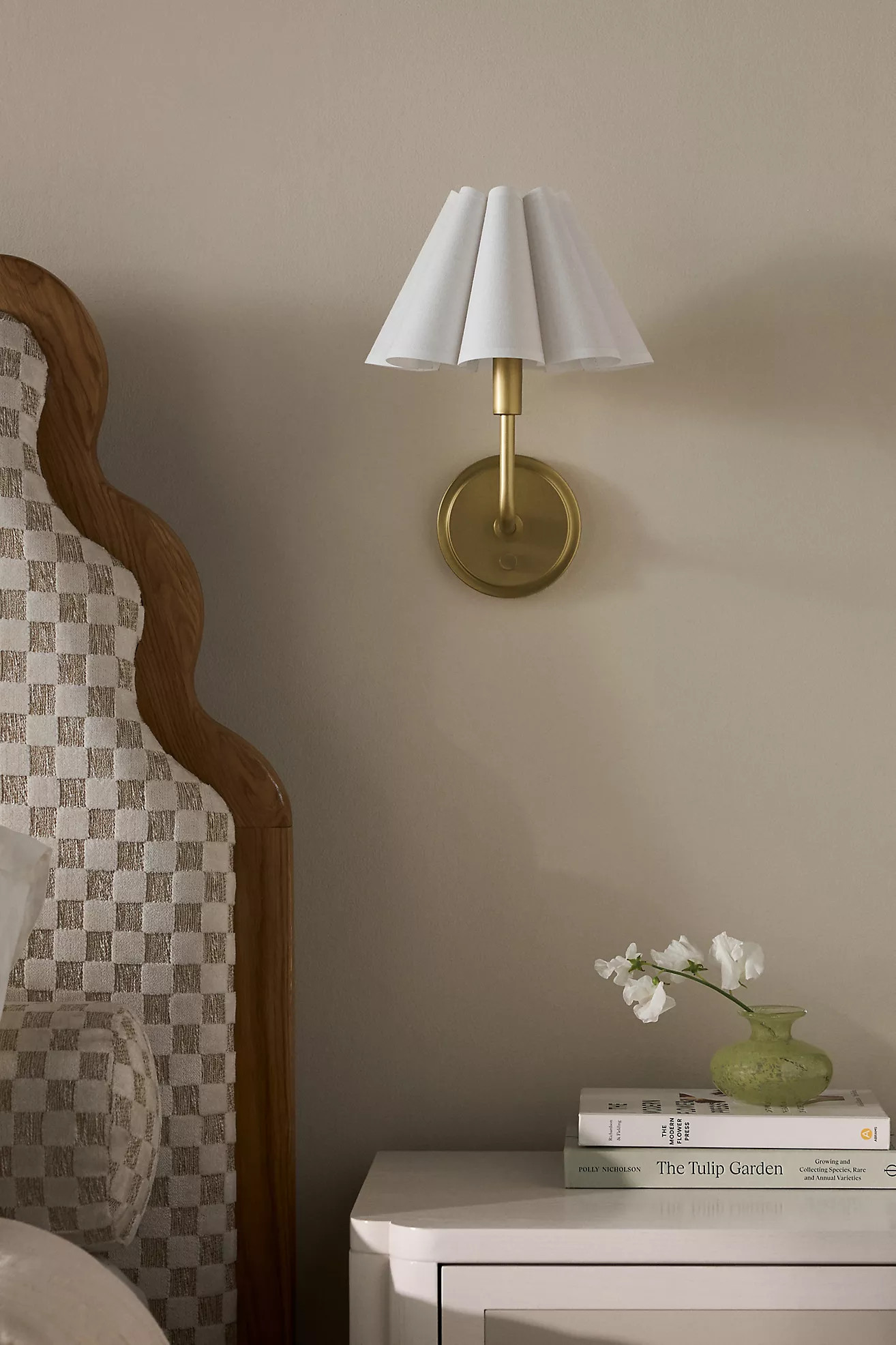 Polly Scalloped Shaded Metal Sconce Wall Light | Anthropologie (US)