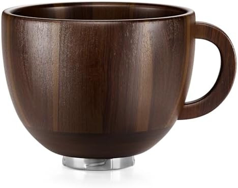 SpaceAid Wooden Bowl with Handle, Kitchen Space Aid Acacia Wood Mixing Bowls Holder for Stand Mix... | Amazon (US)
