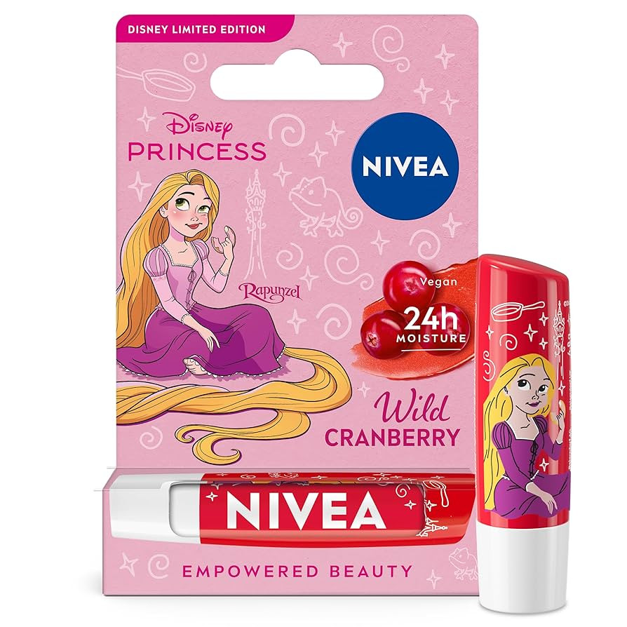 NIVEA Disney Princess Rapunzel Limited Edition Wild Cranberry Lip Balm (4.8g), Unique Disney Prin... | Amazon (UK)