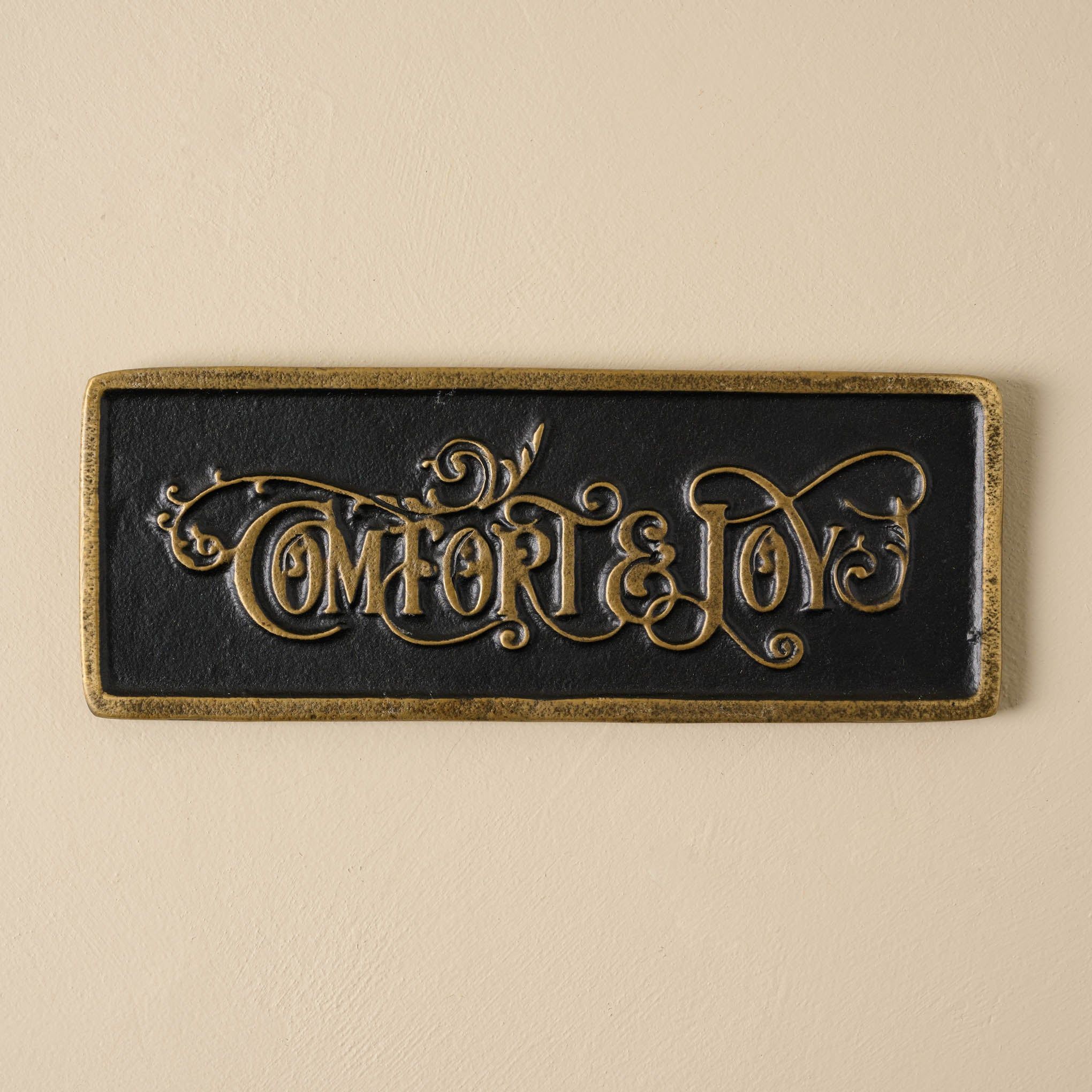 Comfort & Joy Metal Wall Sign | Magnolia
