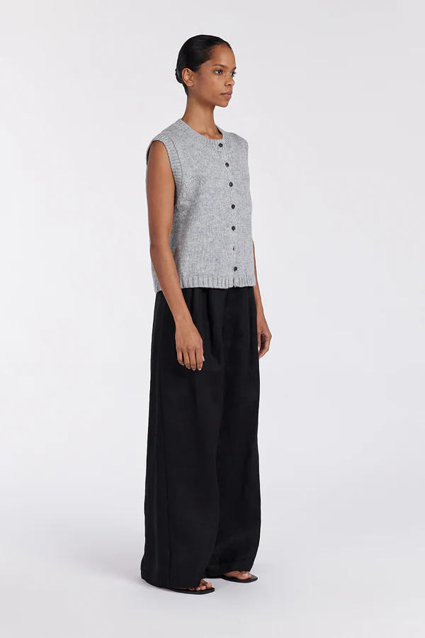 FOSTER SILVER MARLE KNIT VEST | DISSH