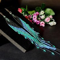 Outrageous Long Beaded Earrings, 8 Inch, Grey, Turquoise, Green, Blue Rich Color, Boho Seed Beads Fringe Earrings, Trends Jewelry 2025, Popular Gift | Etsy (US)