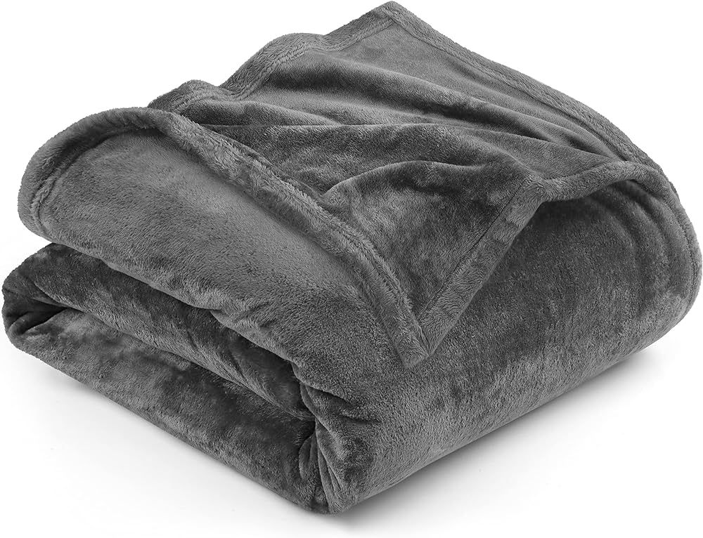 Utopia Bedding Fleece Blanket Queen Size Grey 300GSM Luxury Bed Blanket Anti-Static Fuzzy Soft Bl... | Amazon (US)