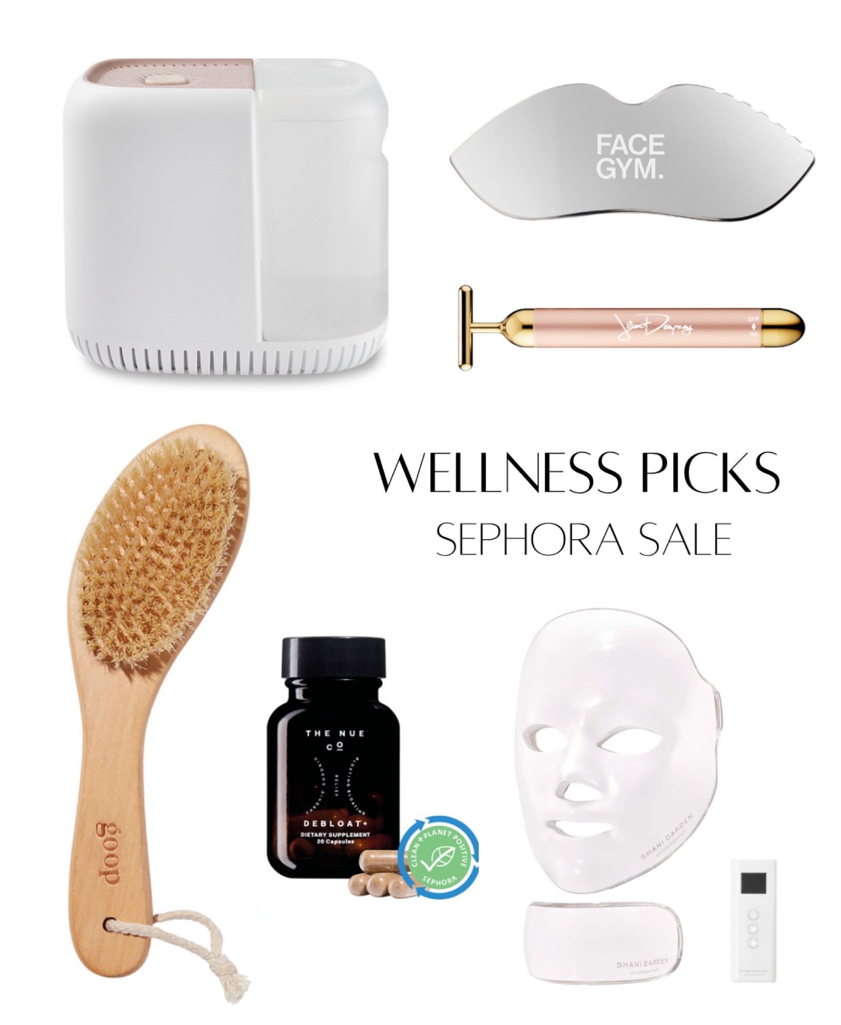Sephora wellness picks 🧖🏼‍♀️ 

Sephora Sale | Goop | Bloat Pills | Gua Sha | Dry Brush | Red Light Face Mask | Canopy Humidifier | Face Sculpt Tool | 

#LTKBeautySale #LTKbeauty #LTKsalealert