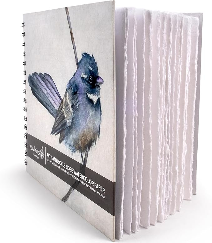 Wanderings Tear Out Watercolor Journal - 8"x8" - Premium Art Journal with Handmade Deckle Edge Pa... | Amazon (US)