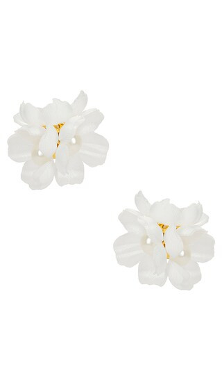 Flower Cluster Stud in White | Revolve Clothing (Global)