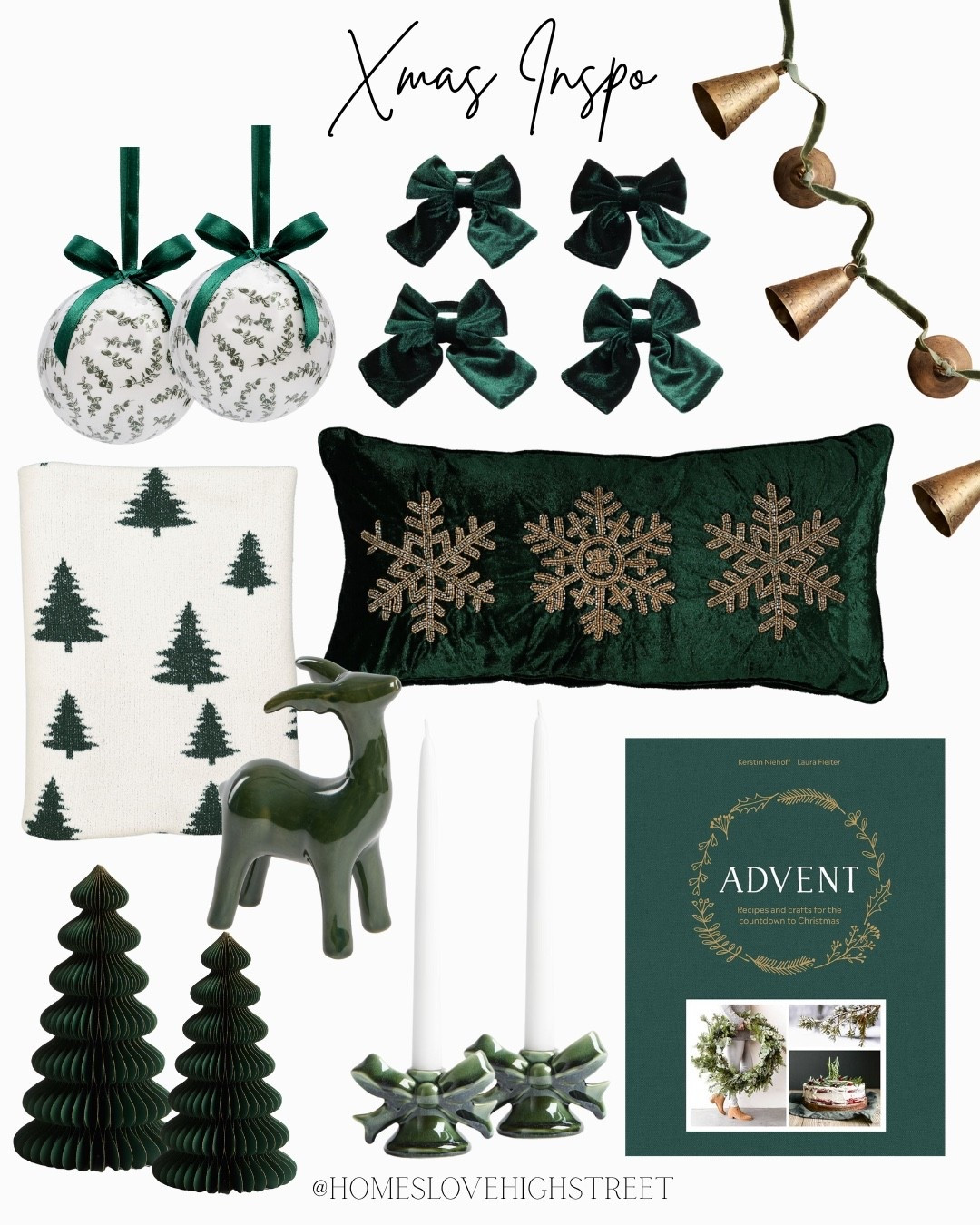 Xmas decor with deep green accessories 

#LTKhome #LTKfestive #LTKuk