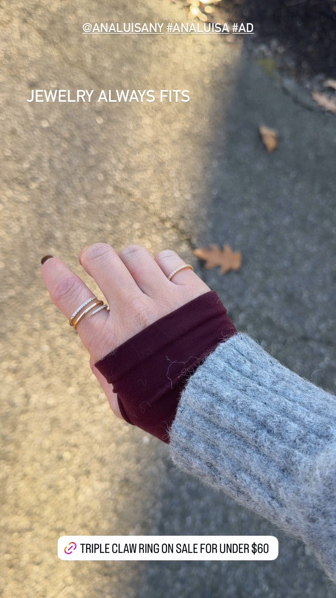 I love this triple claw ring—I’ve been wearing it nonstop! Looks more expensive than it is. You can get it on sale this weekend! ✨ One of the best jewelry brands I know is having a massive sale today! 🚨 Ana Luisa Jewelry is stylish and affordable with designs as low as $39! 👀 They are tarnish-proof and water resistant—perfect for everyday wear and gifting. The packaging is so cute 🎁 They offer fast and free shipping anywhere in the US, with a 2-year warranty on all their jewelry ✨ Click on the link to get yours today before they run out of stock! Jewelry always fits and would make a chic gift for her. @analuisany #analuisa #analuisaambassador #ad

Jewelry, sale, gift for her, gift ideas for her, The Stylizt 



#LTKFindsUnder100 #LTKCyberWeek #LTKGiftGuide
