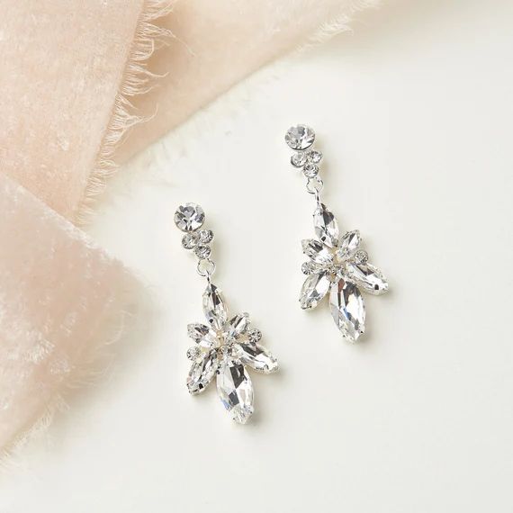 Crystal Bridal Earrings Crystal Bridal Drop Earrings Crystal | Etsy | Etsy (US)