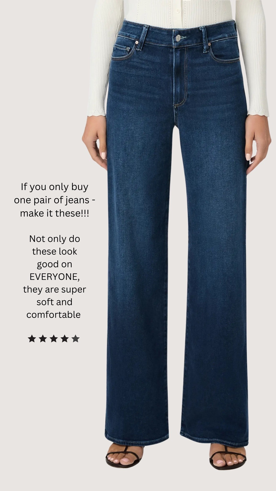 If you only buy ONE pair of jeans … MAKE IT THESE!!! 🌟🌟🌟🌟🌟 

After 25 years as Nordstrom buyer and personal stylist - I can confidently say these are my highest recommendation when it comes to jeans! 

The fit is so flattering, they’re super soft, and have the perfect amount of stretch (but no sag). Oh, and they look good on EVERYONE! 

Trust me - you cannot go wrong with these! 

Fit runs true to size. If between sizes, size down.

I’m linking multiple washes I love, but this exact pair is the first link 🌟🌟

#LTKOver40 #LTKSeasonal #LTKootd