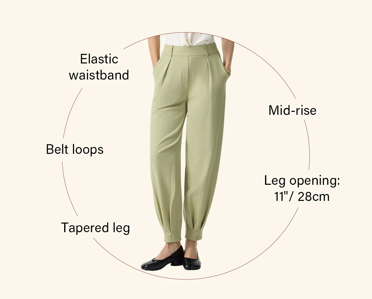 Stretch Linen-Like Wrinkle-Resistant Tapered Pant | OGLmove
