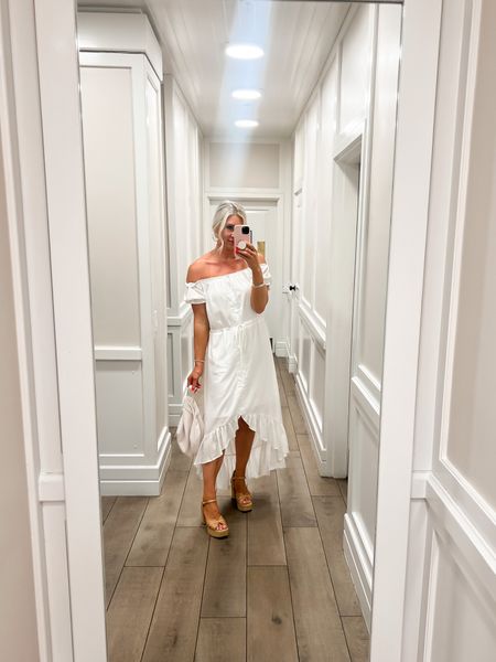 Pretty white dress for any occasion 
Wedding 
Vacation 
Date night 

#LTKwedding #LTKunder50 #LTKstyletip