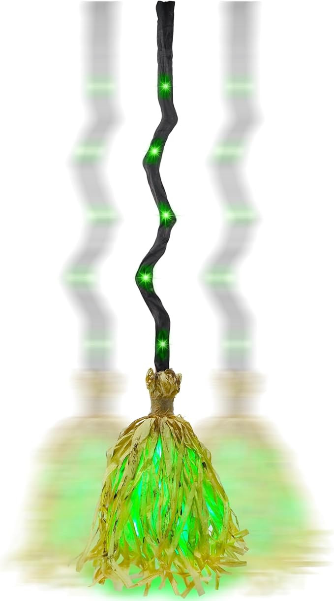DR.DUDU Witches Broom Halloween Decor - 35" Animated Light up Moving Broomstick with Spooky Sound... | Amazon (US)