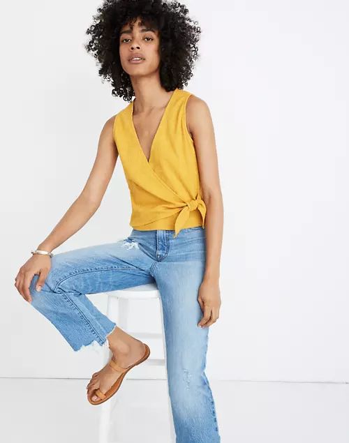 Texture & Thread Wrap-Tie Tank Top | Madewell