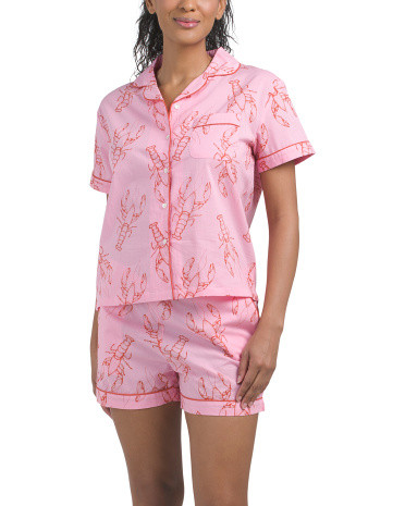 Cotton Lobster Pajama Set | TJ Maxx