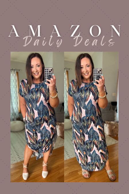 Love this maxi dress and the tropical pattern is perfect for a warm weather vacation!  Size large fits perfectly.  

#LTKSeasonal #LTKmidsize #LTKsalealert