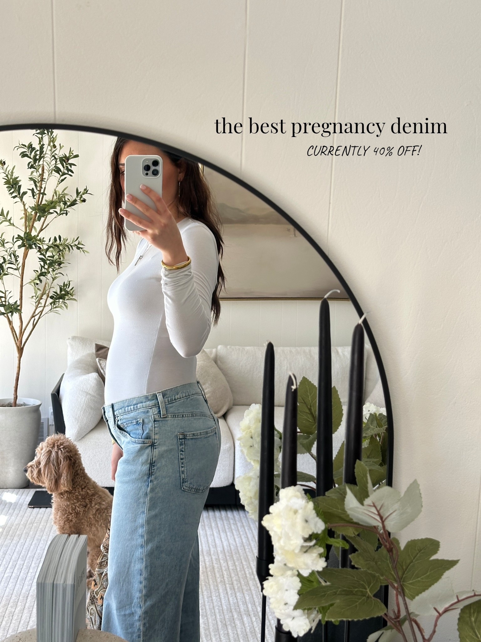 Loose low rise denim! Perfect for pregnancy. I sized up 3!! 

#LTKootd #LTKBump #LTKmomlife