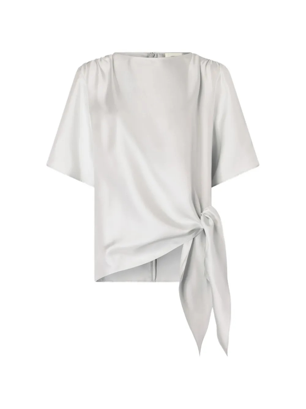 LouLou De Saison Mano Gathered Knot Silk Top | Neutrals | FARFETCH | Farfetch Global