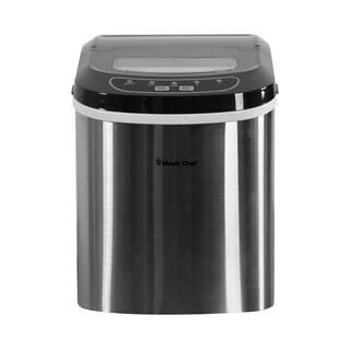 Magic Chef 27 lbs. Portable Countertop Ice Maker in Stainless Steel HNIM27ST - The Home Depot | The Home Depot