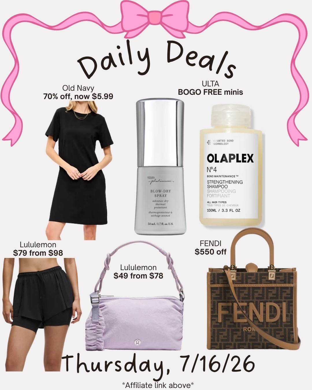 Daily deals

#LTKSeasonal #LTKSaleAlert #LTKBeauty
