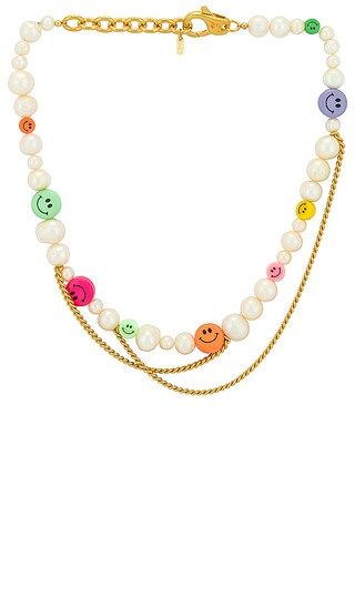 Smile Like You Mean It Necklace in White | Revolve Clothing (Global)