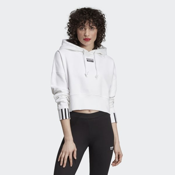 adidas Cropped Hoodie - White | adidas US | adidas (US)