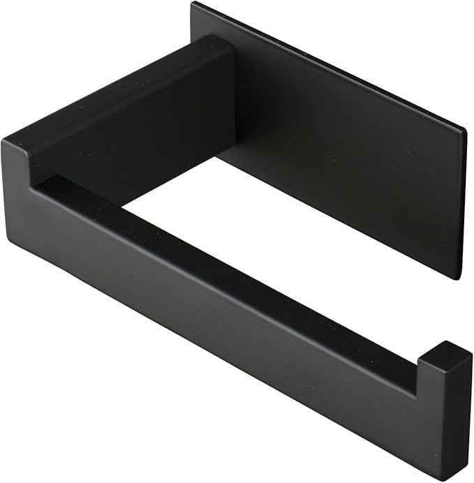 Toilet Paper Holder, Self Adhesive Tissue Holder Stainless Steel Rustproof Paper Roll Holder, No ... | Amazon (US)