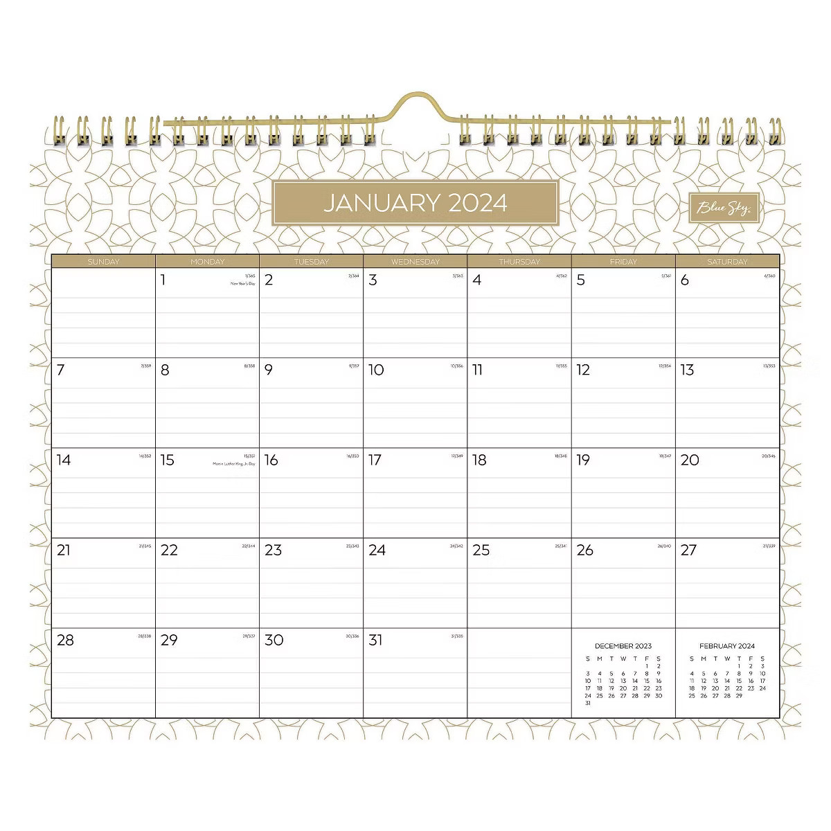 Blue Sky 2024 Wall Calendar 11"x8.75" North | Target