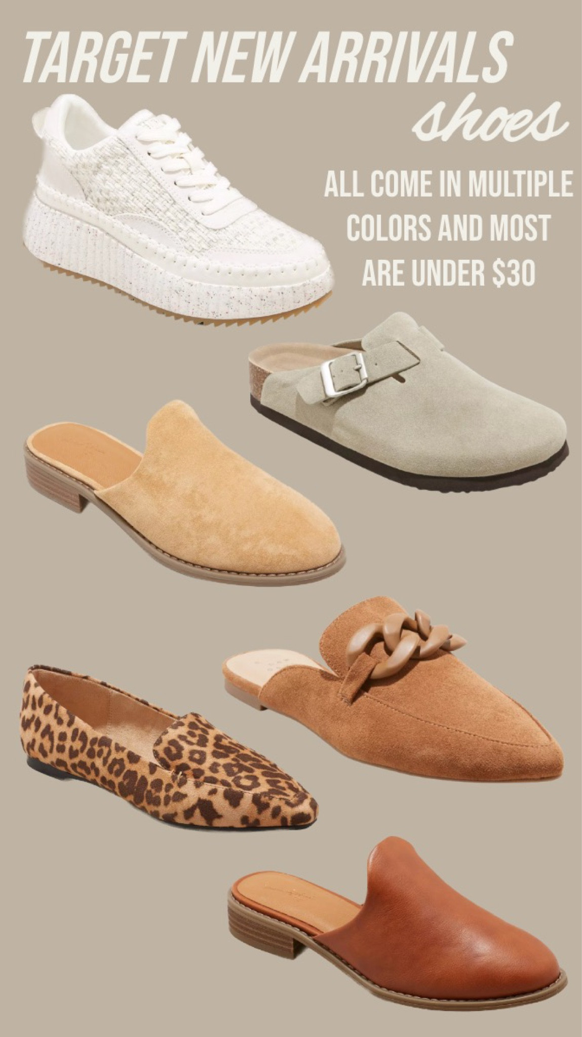 Target New arrivals: shoes! 
………………….
target new arrivals, target new shoes, target fall clothes, target fall fashion, fall fashion, fall trends, fall fashion trends, back to school shoes, target shoes, Chloe sneakers dupe, Chloe names dupes, Birkenstocks dupes, Birkenstocks clogs dupes, target dupes, potato shoes, college must haves, back to school must haves, back to school shopping, mules, white sneakers, chain link mules, suede mules, leopard flats, black flats, brown mules, tan mules, tan clogs, shoes under $40, shoes under $50, shoes under $30, sneakers under $50, shoes under $25, target sneakers, target flats, target mules, target clogs, work shoes, teacher shoes, shoes for teachers, work flats, work shoes under $30, fall trending shoes

#LTKshoecrush #LTKworkwear #LTKBacktoSchool