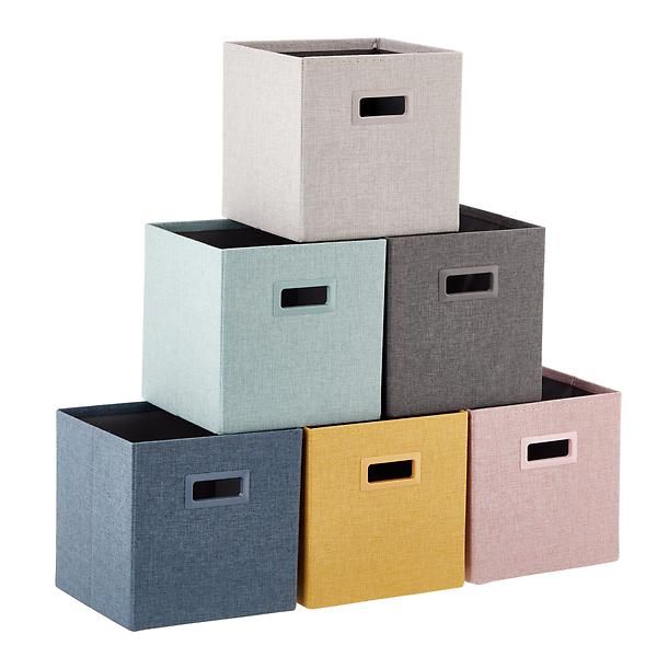 Poppin Large Storage Cubby Slate Blue | The Container Store