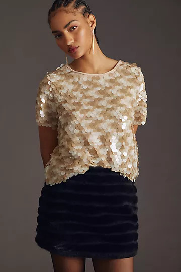 Eva Franco Sequin Tee | Anthropologie (US)